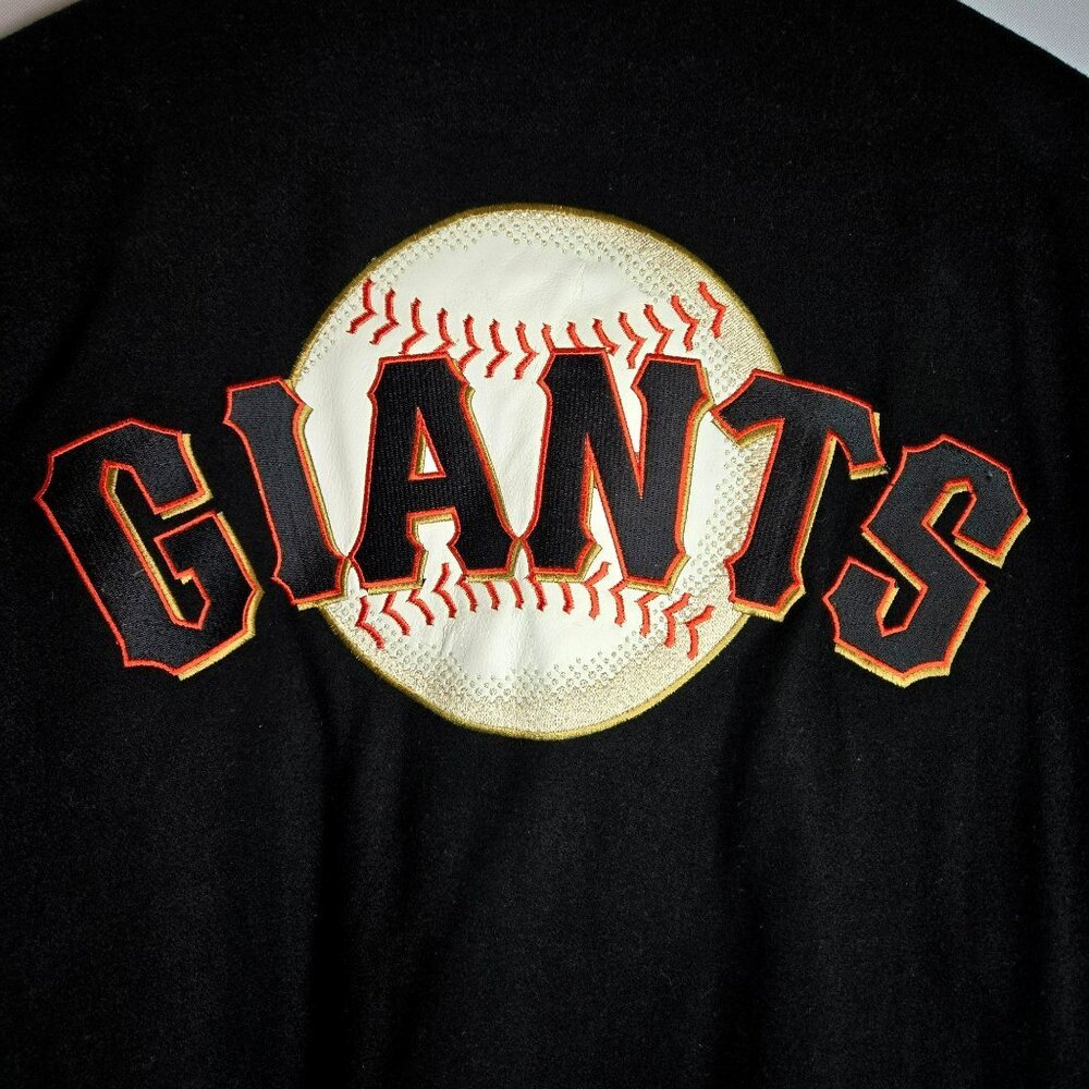 San Francisco Giants Wool Leather Baseball Reversible Jacket 3XL JH Design EUC - Picture 3 of 16
